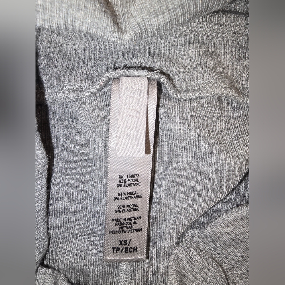 SKIMS Heather Gray Ribbed Lounge Pants Size Xs Nwot - Picture 7 of 7